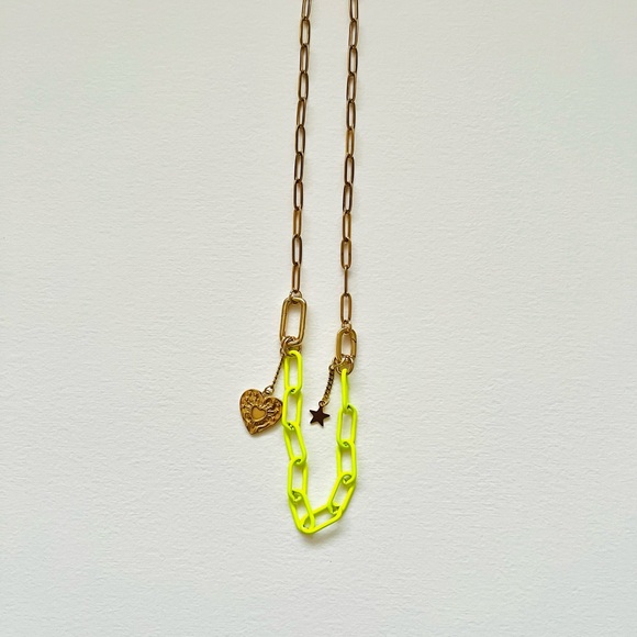 Modular Two tone silver gold mixed metal stainless steel chain with clasps - Picture 2 of 7